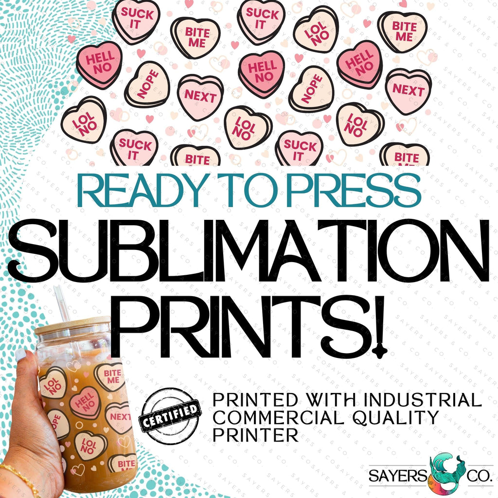 Copy of PRINTED Sublimation Transfer: Milk Milk Sugar Certified Printer- Best Enemies 16oz Valentine's Day Sublimation Print | Sayers & Co.
