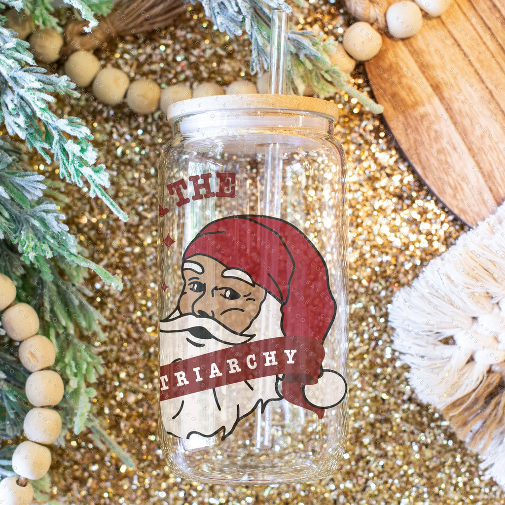 Copy of 16oz Winter Magic Iced Coffee Glass Can, Holiday Tumbler, Winter Tumbler, Christmas Tumbler, Winter Forest Tumbler, Winter Pattern, Winter Scene Tumbler, Deers and Trees Tumbler, Gift For Her, Christmas Mug with Bamboo Lid & Straw #100078 | Sayers & Co.
