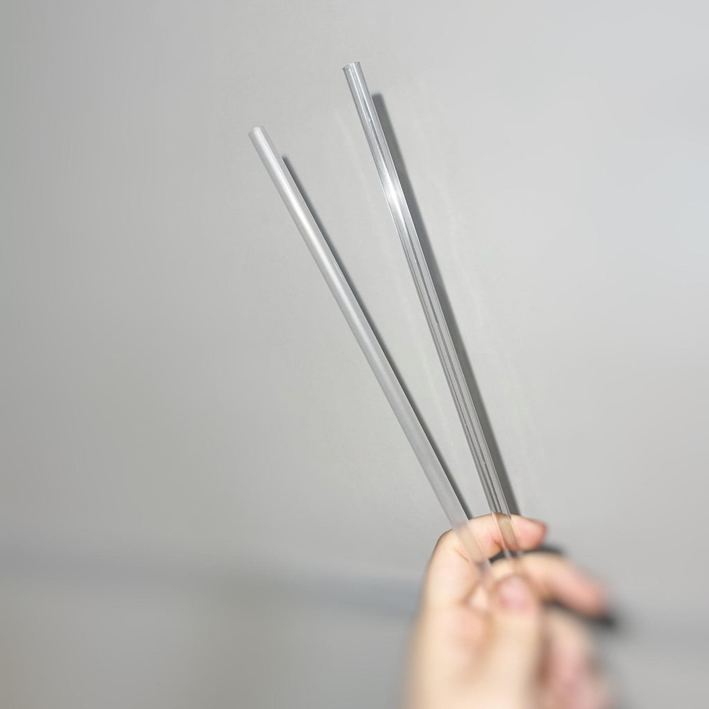 10.5” Clear Reusable Colorless Straws (Multiple Quantity Options)