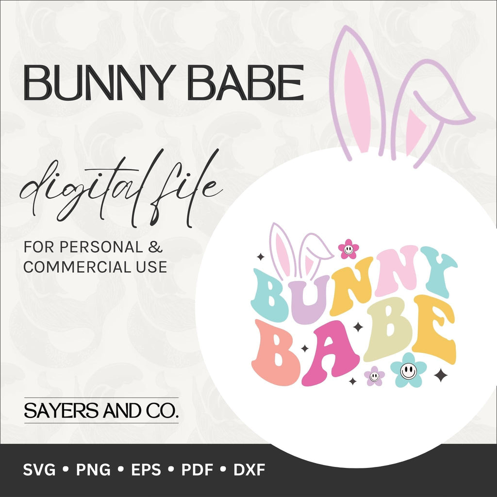 Bunny Babe Digital Files (SVG / PNG / EPS / PDF / DXF)