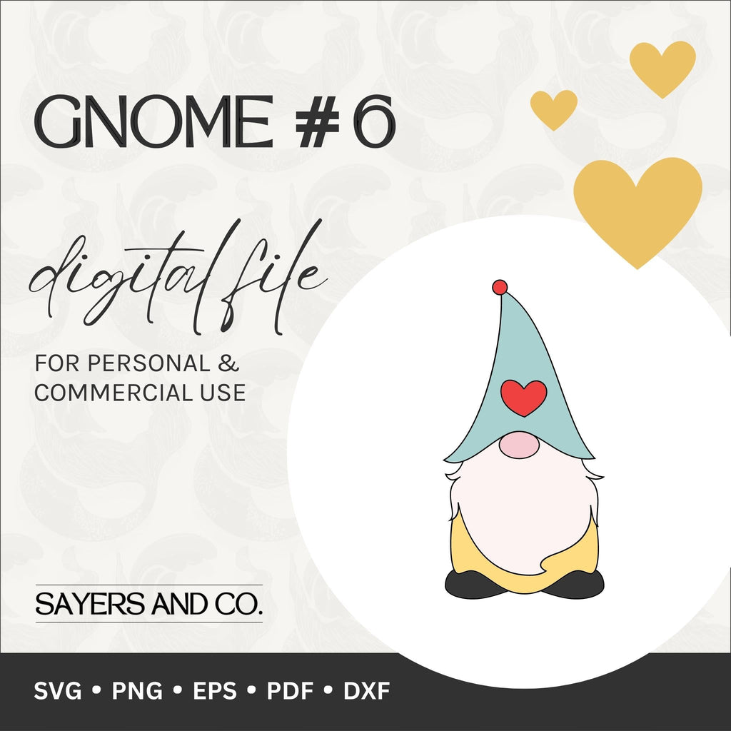 Gnome #6 Digital Files (SVG / PNG / EPS / PDF / DXF)