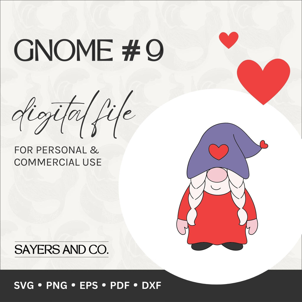 Gnome #9 Digital Files (SVG / PNG / EPS / PDF / DXF)