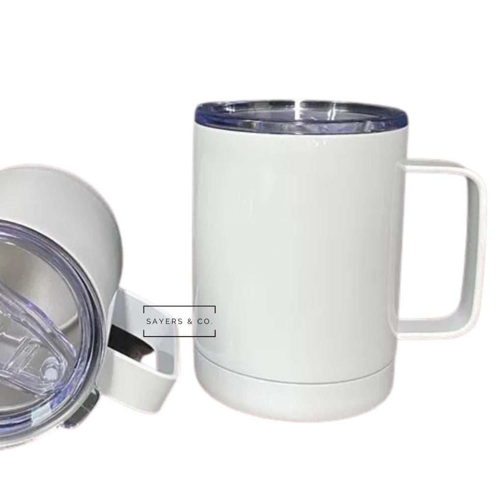 12oz White Camping Sublimation Blank Mug | Sayers & Co.