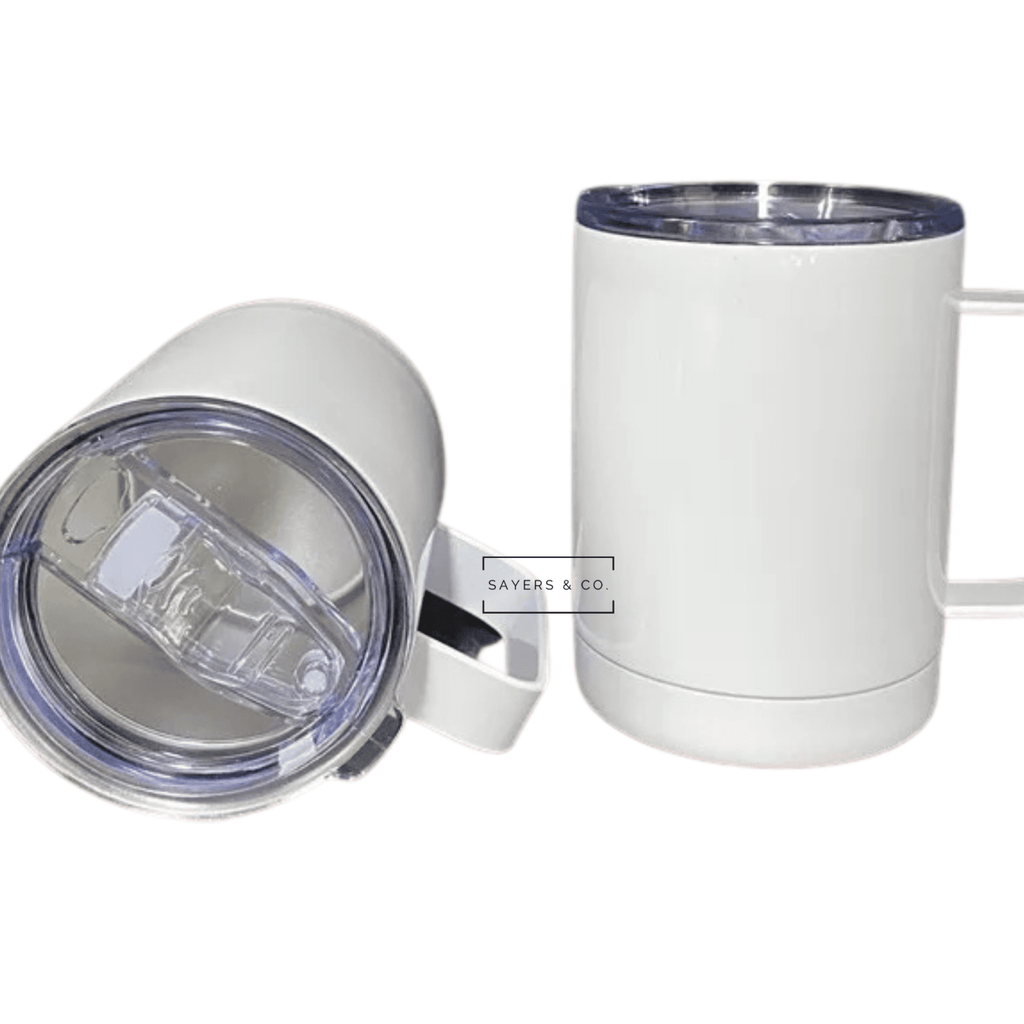 (Pack of 10) 12oz White Camping Sublimation Blank Mug