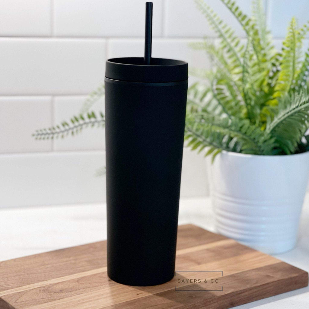 (Pack of 10) 19oz Acrylic Skinny Matte Black Tumbler | Sayers & Co.