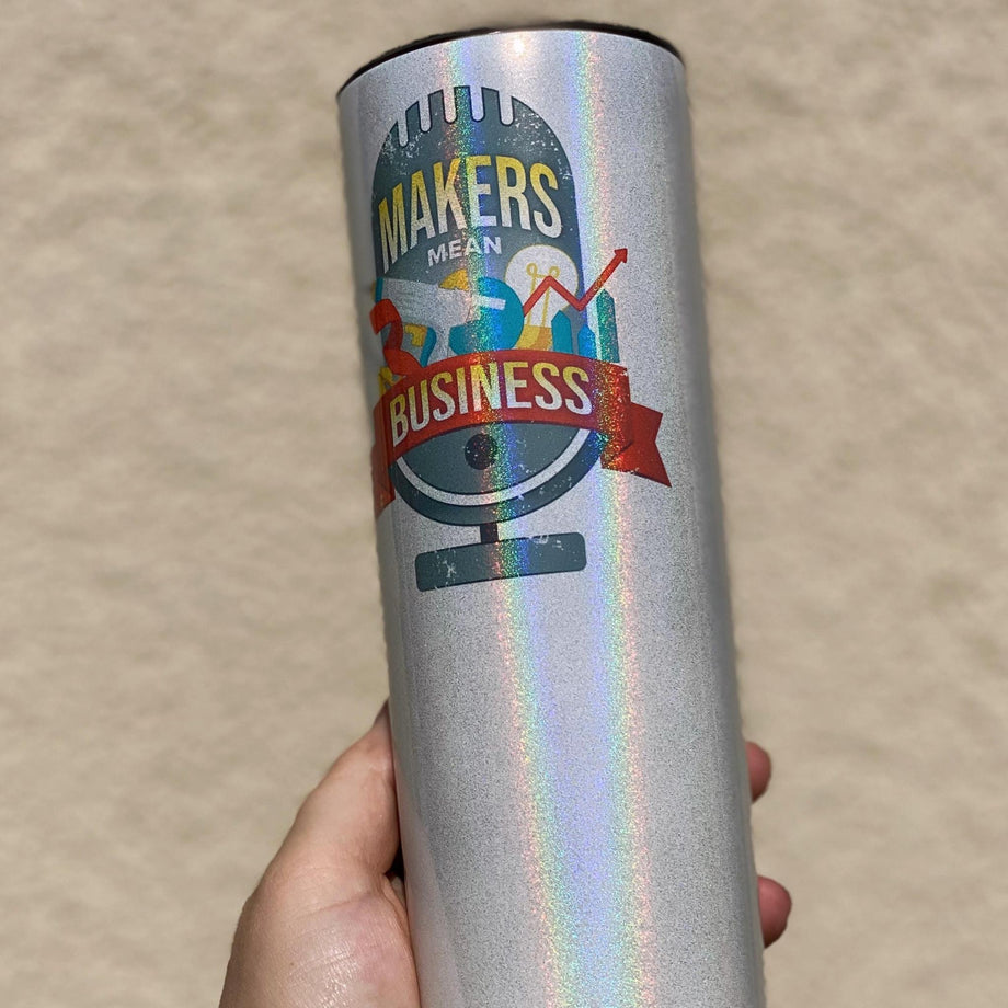 20oz Edgy Tumbler 2.0 Glitter, Flat Bottom with Silicone Inserts