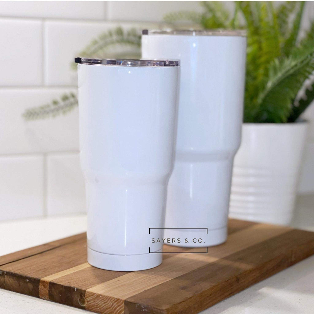 (Pack of 20) 20oz or 30oz Sublimation White Car Tumbler | Sayers & Co.