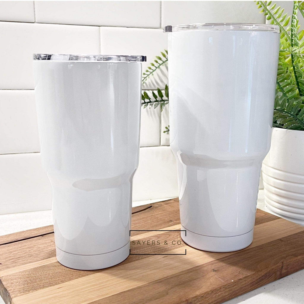 (Pack of 20) 20oz or 30oz Sublimation White Car Tumbler | Sayers & Co.
