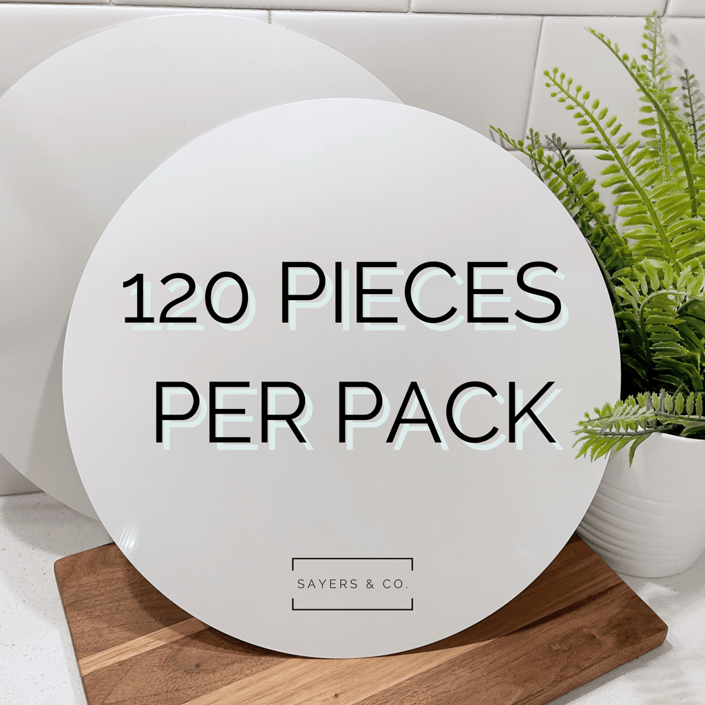 120 Bulk Pack- 11.75” Round Circle Sublimation Sign Blanks | Sayers & Co.
