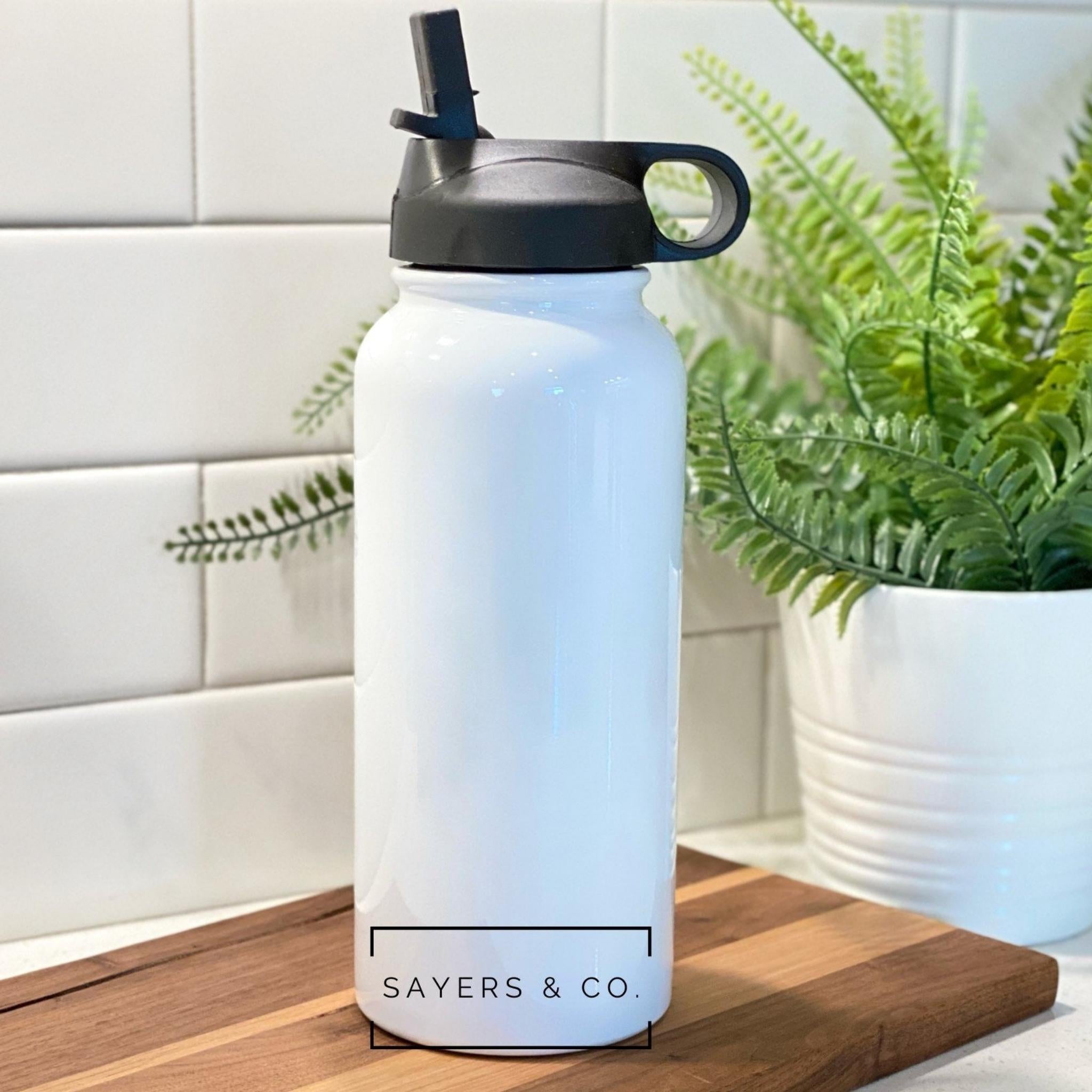 Pack of 10) 32oz or 18oz White Sublimation Sport Bottle Tumbler – Sayers &  Co.