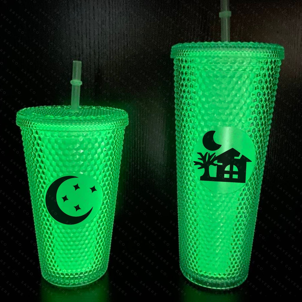 Halloween Spooky Studded Vinyl Monogram 24oz Double Walled Tumbler | Sayers & Co.
