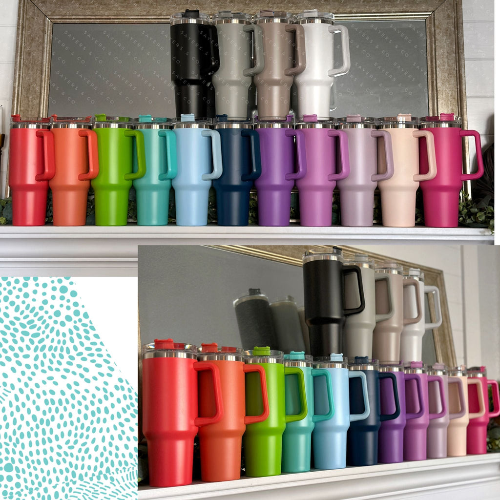 40 oz Double Walled Screw Top Matte Tumbler