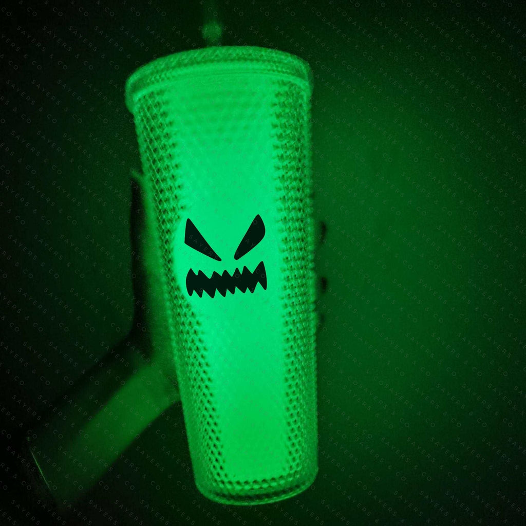 Halloween Spooky Studded Vinyl Monogram 24oz Double Walled Tumbler | Sayers & Co.