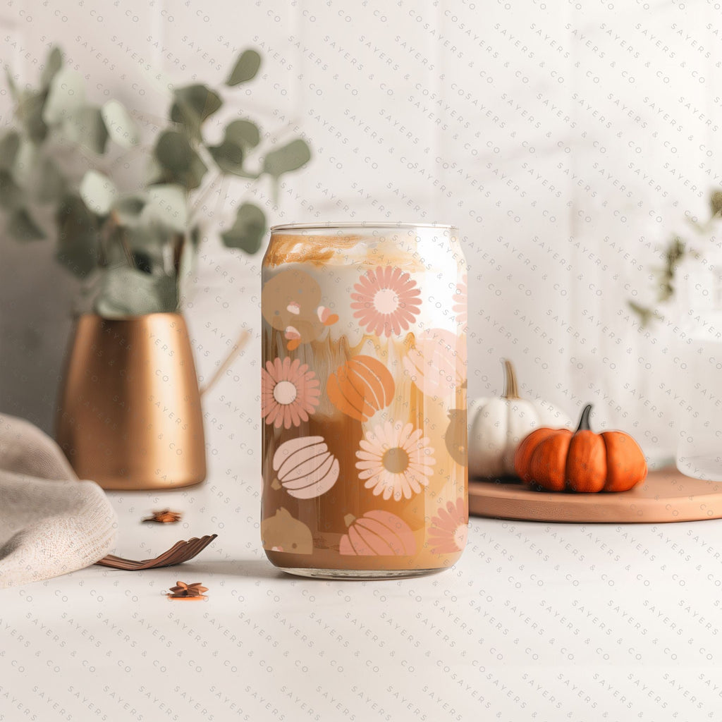 Copy of 16oz Witches Brew Potion Co Iced Coffee Glass Can, Fall Tumbler, Gift For Her, Halloween Mug with Bamboo Lid & Straw #100047 | Sayers & Co.