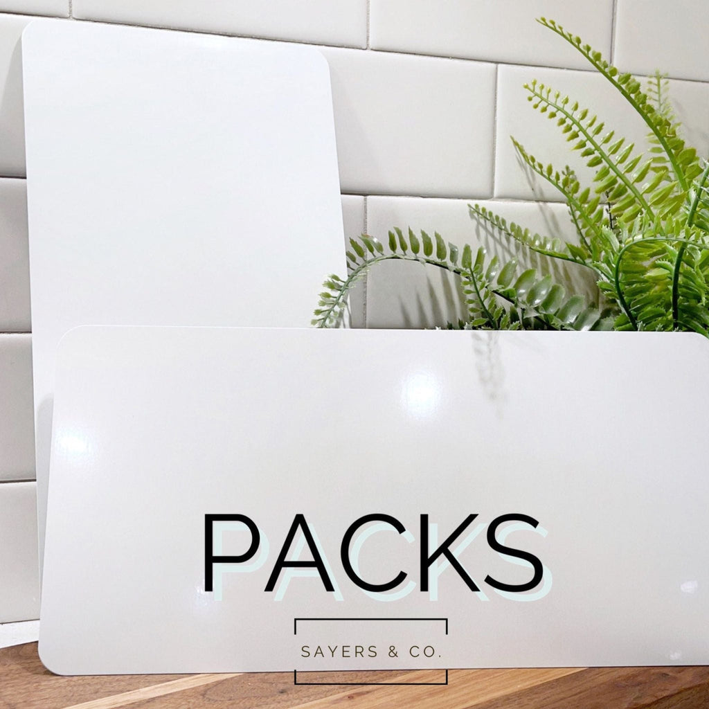 (Bulk Packs) 6” x 12” White Sublimation Sign Blanks | Sayers & Co.