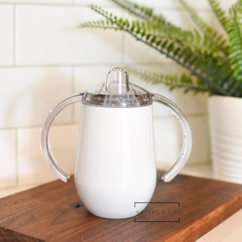 (Pack of 20) 9oz or 12oz White Sippy Sublimation Blank Tumbler | Sayers & Co.