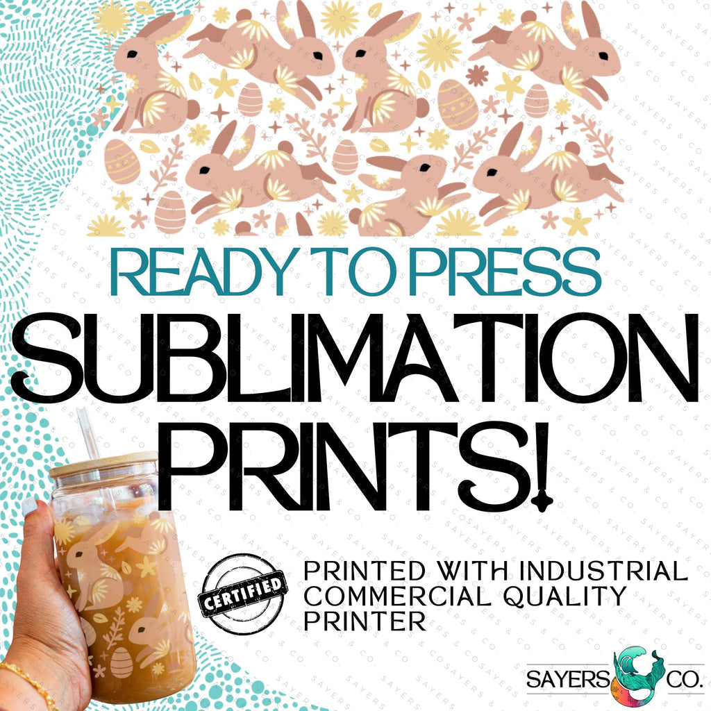 Copy of PRINTED Sublimation Transfer: Milk Milk Sugar Certified Printer- Peeps and Rainbows 16oz Easter Sublimation Print | Sayers & Co.