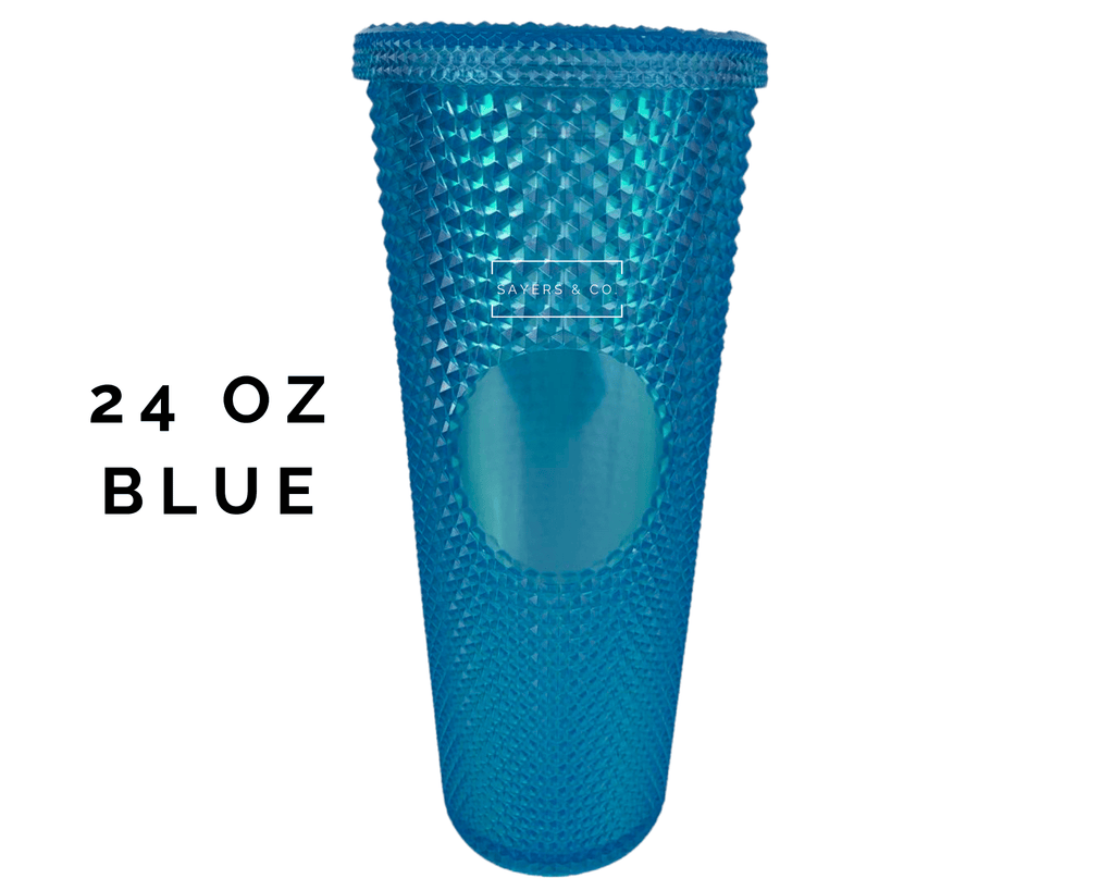 24oz Blue Studded Double Walled Tumbler | Sayers & Co.