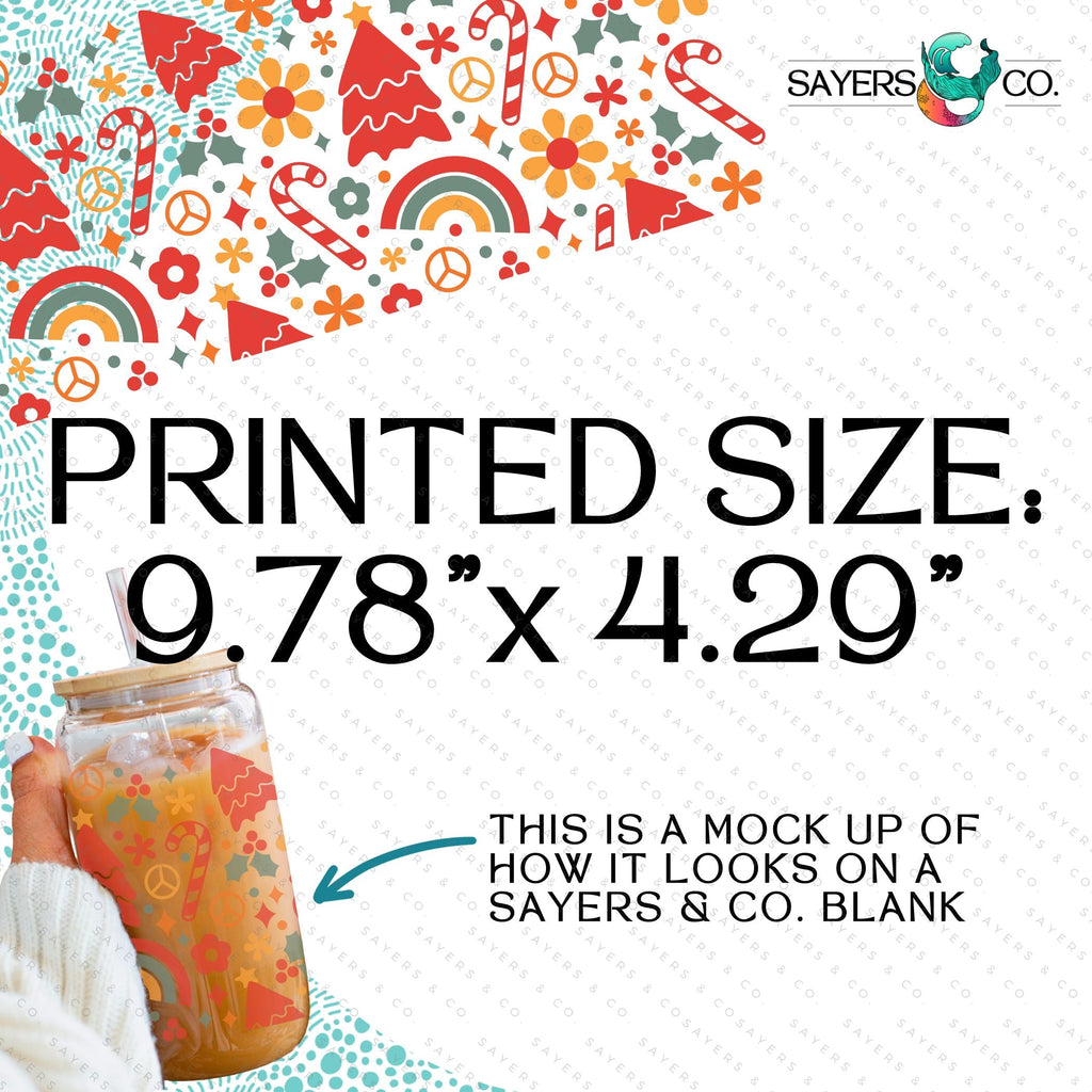 Copy of PRINTED Sublimation Transfer: Milk Milk Sugar Certified Printer- Christmas Checkers, Christmas Pattern, Pink and Blue Christmas, Snowflake, Stocking, Holiday 16oz Christmas Sublimation Print | Sayers & Co.