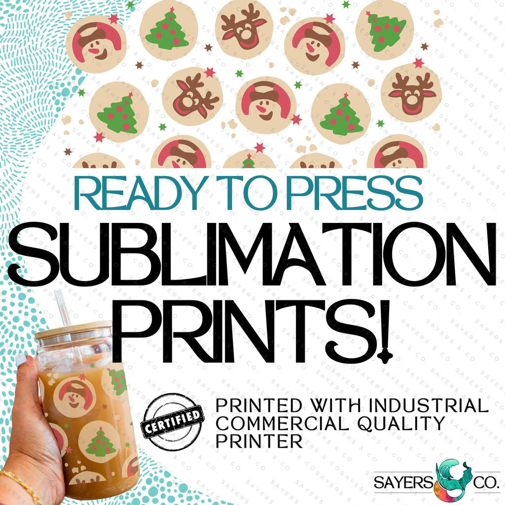 Copy of PRINTED Sublimation Transfer: Milk Milk Sugar Certified Printer- Christmas Lights 2.0, Christmas Pattern, Christmas Lights, Holiday 16oz Christmas Sublimation Print | Sayers & Co.