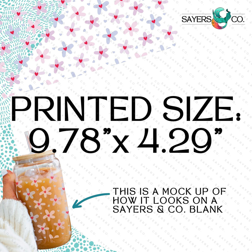 Copy of PRINTED Sublimation Transfer: Milk Milk Sugar Certified Printer- Cherry Hearts 16oz Valentine's Day Sublimation Print | Sayers & Co.
