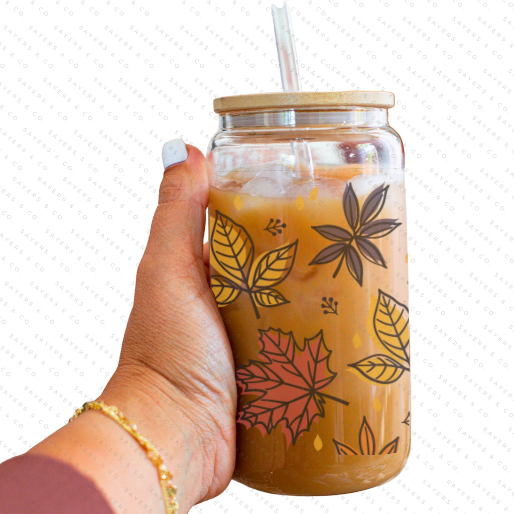 PRINTED Sublimation Transfer: Milk Milk Sugar Certified Printer- Fall Leaves, Thanksgiving 16oz Fall Sublimation Print | Sayers & Co.