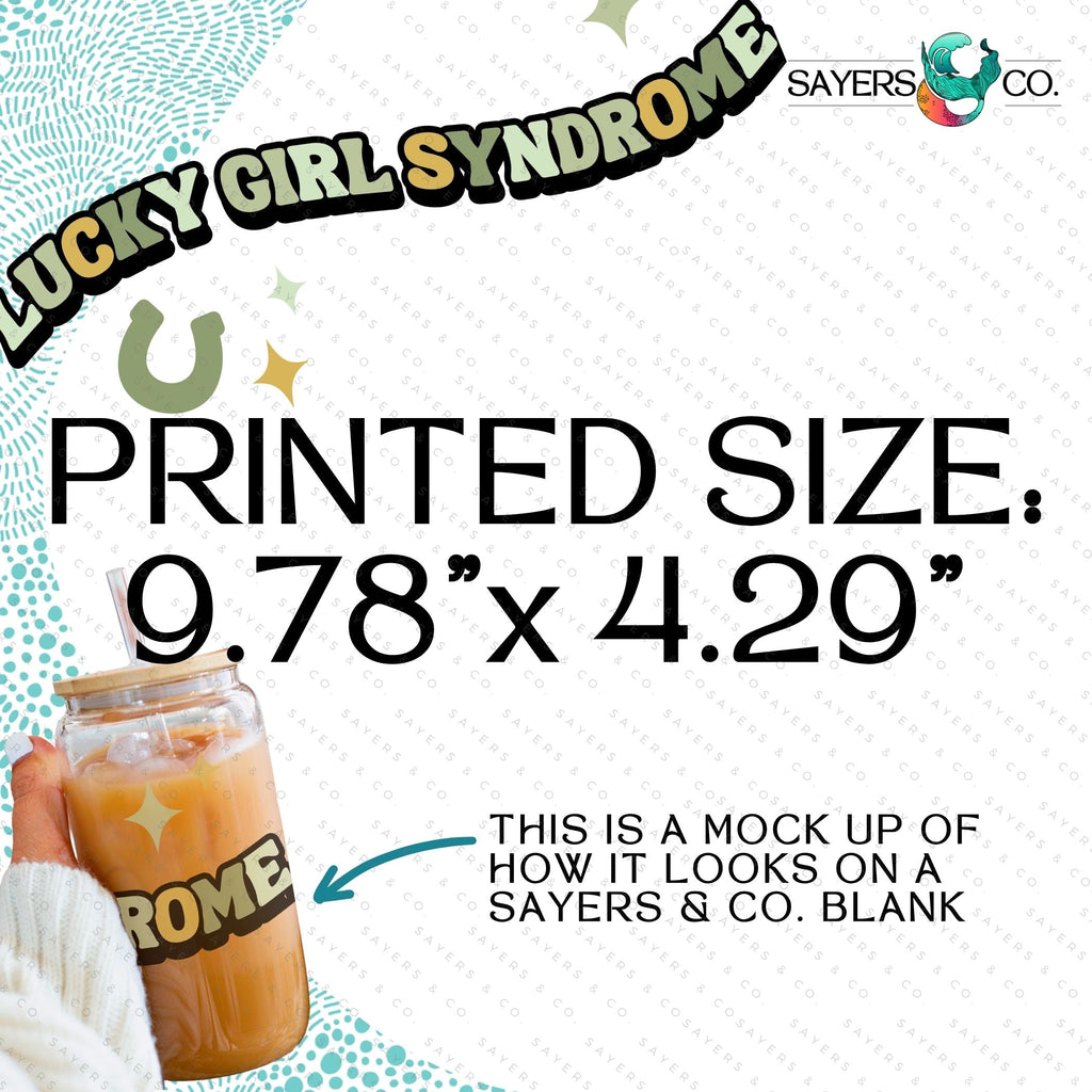 Copy of PRINTED Sublimation Transfer: Milk Milk Sugar Certified Printer- I Am So Lucky 16oz St. Patrick's Day Sublimation Print | Sayers & Co.