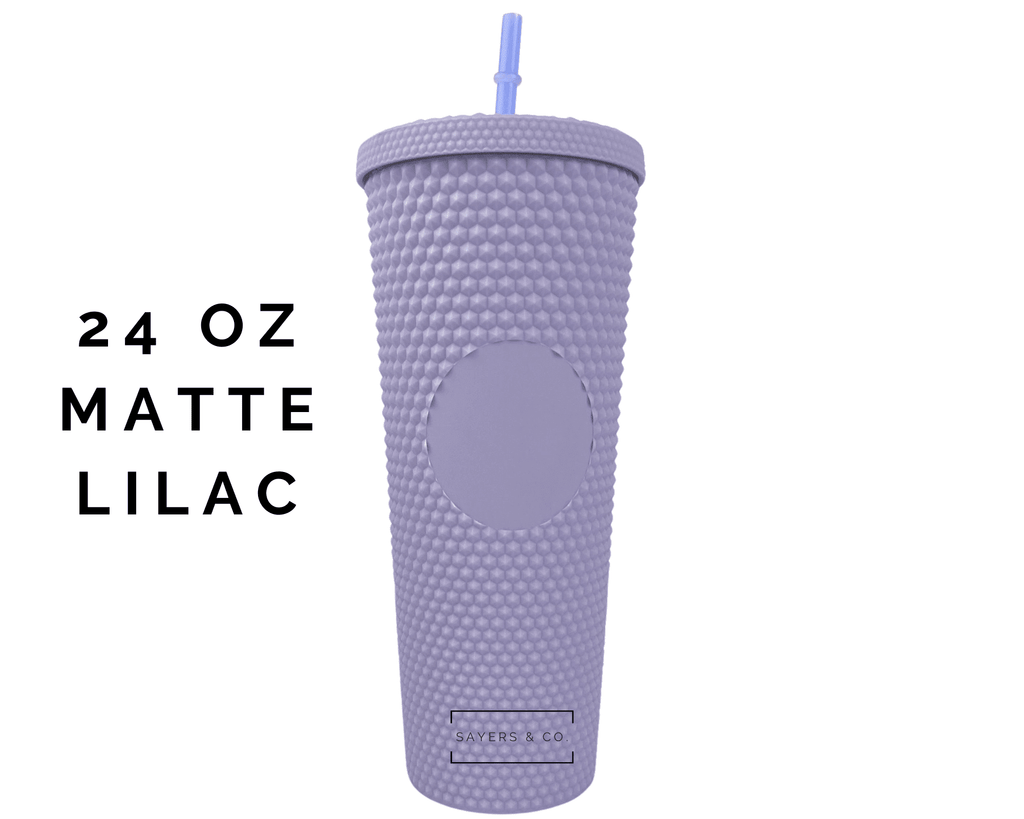 24oz Matte Lilac Studded Double Walled Tumbler | Sayers & Co.