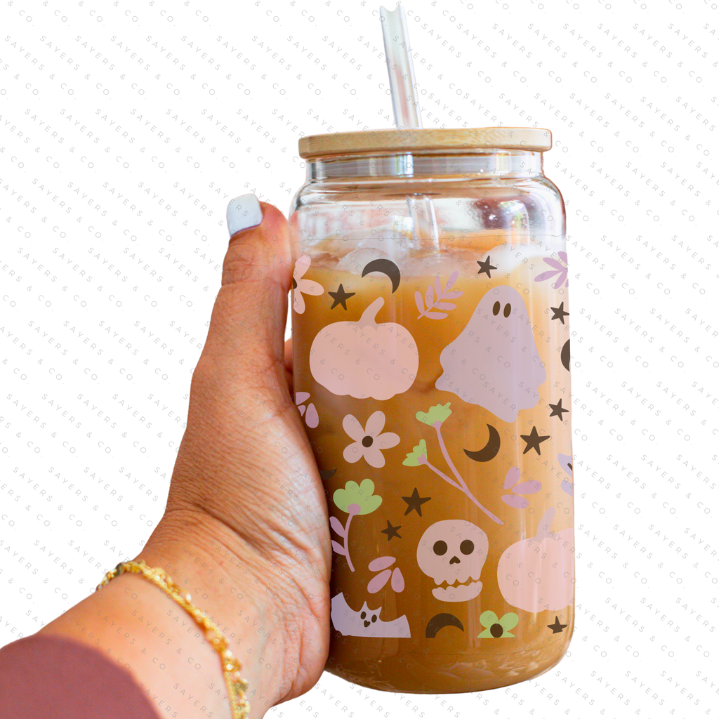 PRINTED Sublimation Transfer: Milk Milk Sugar Certified Printer- Pretty Paranormal, ghosts, fall pumpkins, skeletons 16oz Halloween Sublimation Print | Sayers & Co.