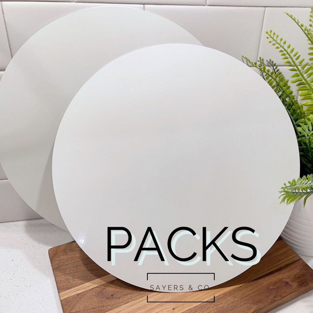 (Bulk Packs) 11.75” Round Circle Sublimation Sign Blanks | Sayers & Co.