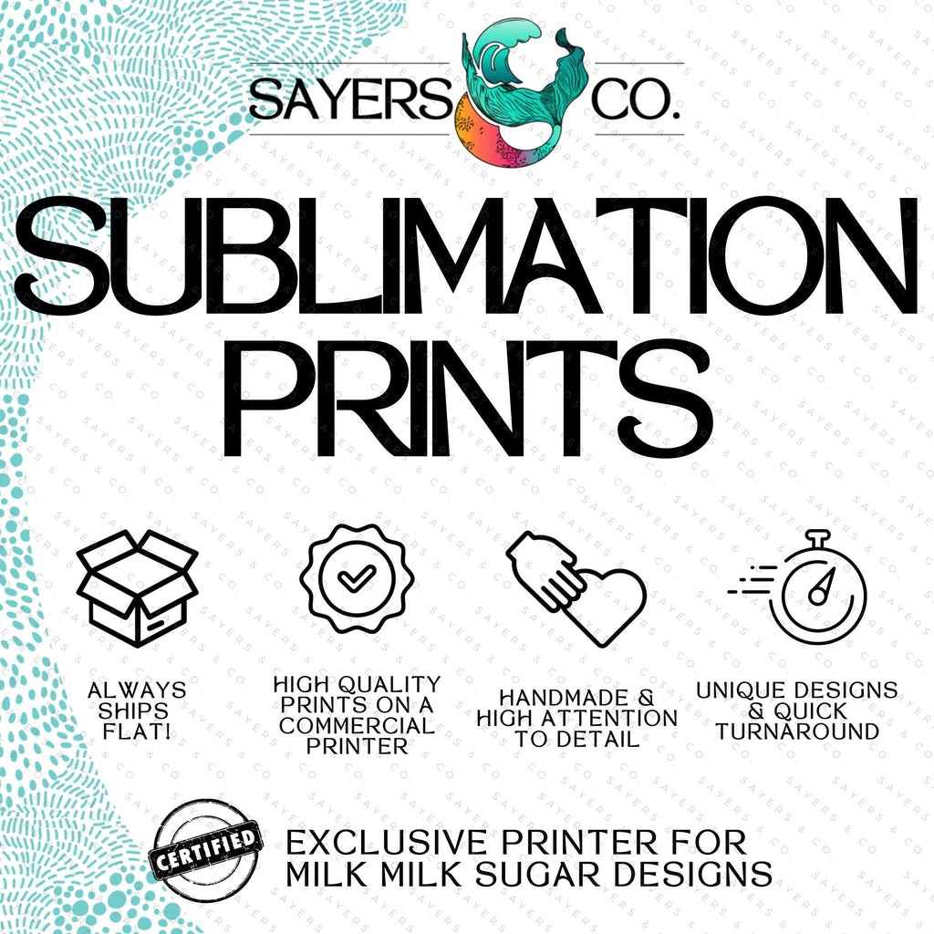 PRINTED Sublimation Transfer: Milk Milk Sugar Certified Printer- Silly Skeletons, coffins, pink halloween 16oz Halloween Sublimation Print | Sayers & Co.