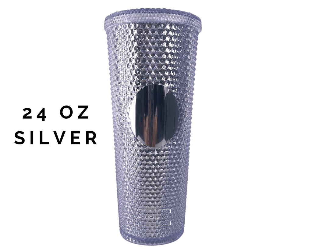 24oz Silver Studded Double Walled Tumbler | Sayers & Co.
