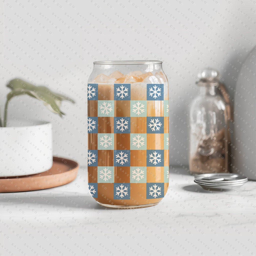Copy of 16oz Let's Get Baked Gingerbread Iced Coffee Glass Can, Holiday Tumbler, Gingerbread Tumbler, Christmas Tumbler, Let's Get Baked Tumbler, Winter Tumbler, Gift For Her, Christmas Mug with Bamboo Lid & Straw #100075 | Sayers & Co.