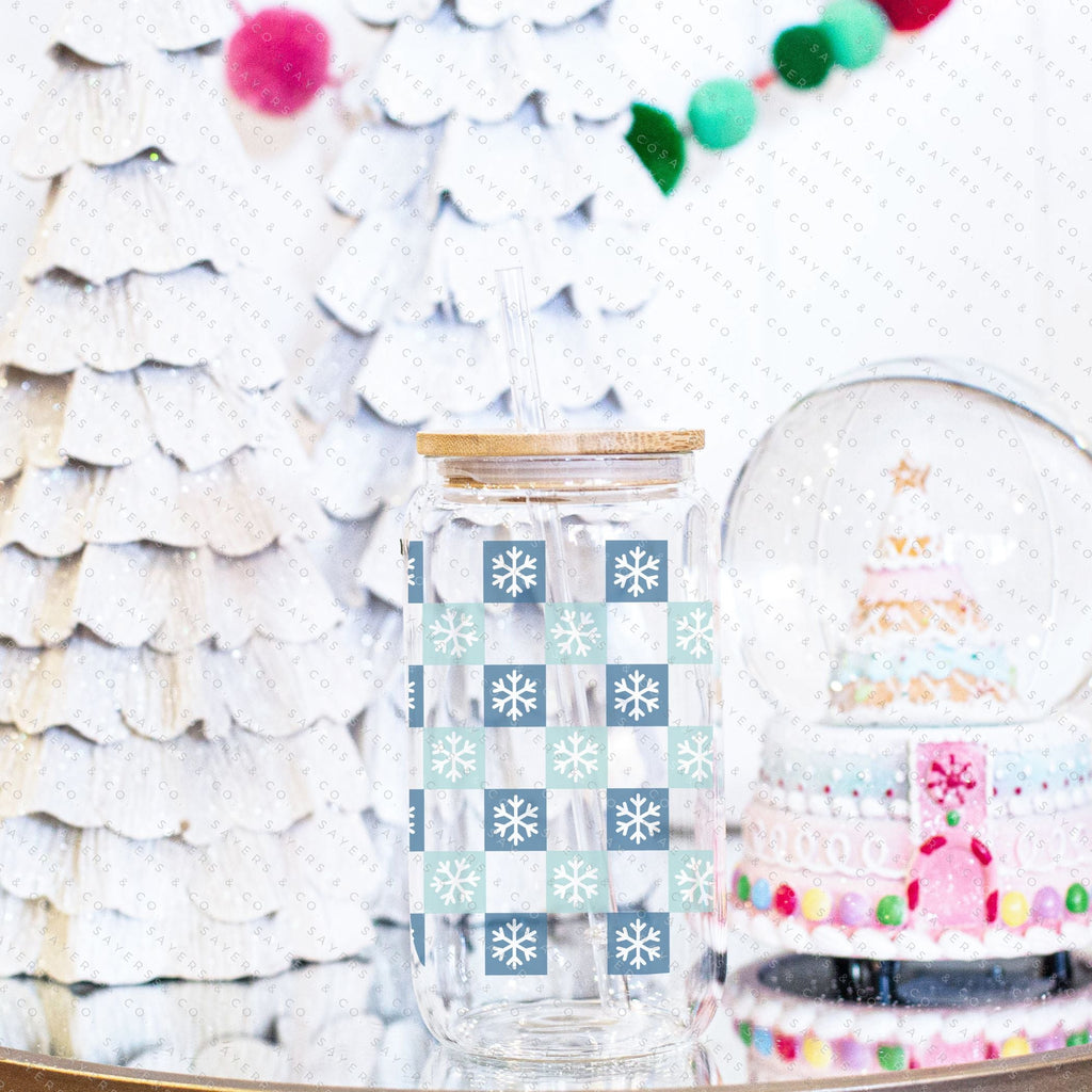 Copy of 16oz Let's Get Baked Gingerbread Iced Coffee Glass Can, Holiday Tumbler, Gingerbread Tumbler, Christmas Tumbler, Let's Get Baked Tumbler, Winter Tumbler, Gift For Her, Christmas Mug with Bamboo Lid & Straw #100075 | Sayers & Co.