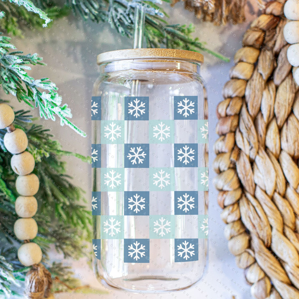 Copy of 16oz Let's Get Baked Gingerbread Iced Coffee Glass Can, Holiday Tumbler, Gingerbread Tumbler, Christmas Tumbler, Let's Get Baked Tumbler, Winter Tumbler, Gift For Her, Christmas Mug with Bamboo Lid & Straw #100075 | Sayers & Co.