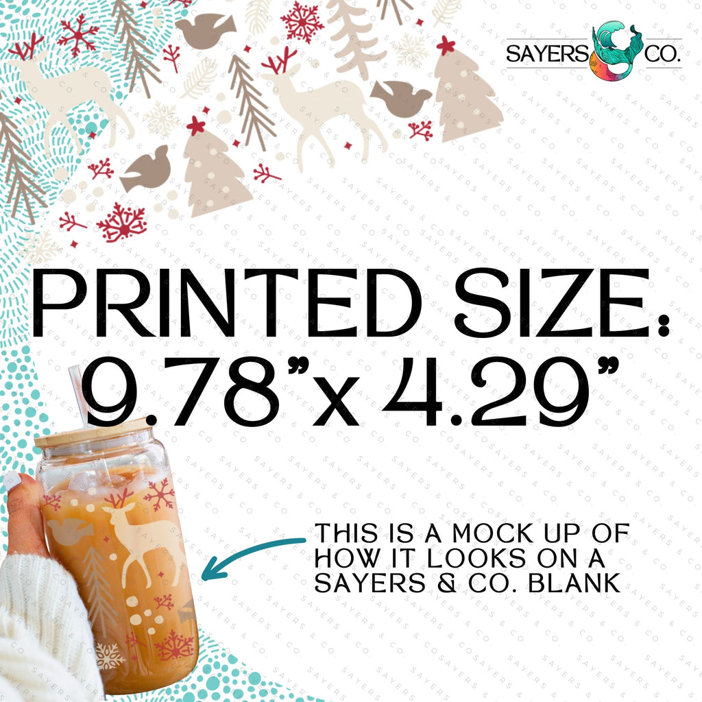 Copy of PRINTED Sublimation Transfer: Milk Milk Sugar Certified Printer- Winter Beanies, Christmas Tumbler, Winter Tumbler, Snowflake Tumbler, Winter Hats Tumbler, Holiday 16oz Christmas Sublimation Print | Sayers & Co.