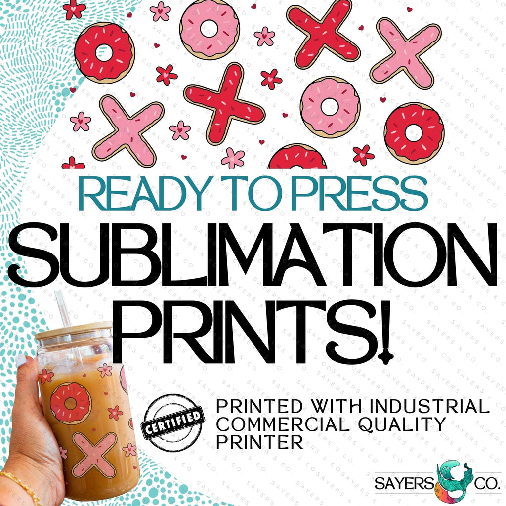 Copy of PRINTED Sublimation Transfer: Milk Milk Sugar Certified Printer- Daisy Hearts 16oz Valentine's Day Sublimation Print | Sayers & Co.