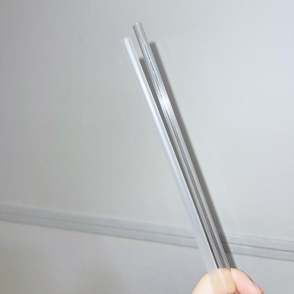 10.5” Clear Reusable Colorless Straws (Multiple Quantity Options)