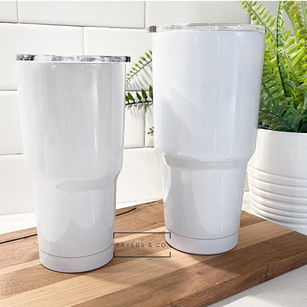 20oz or 30oz Sublimation White Car Tumbler