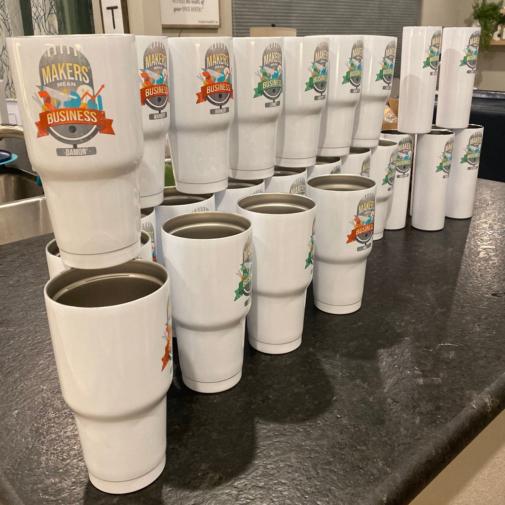 20oz or 30oz Sublimation White Car Tumbler