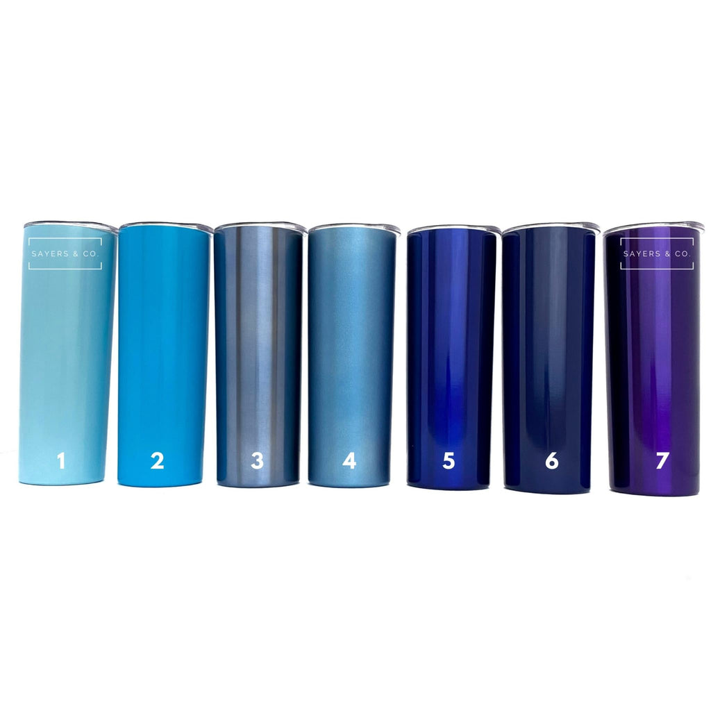 20oz Skinny Blank Solid Real Colors Tumbler