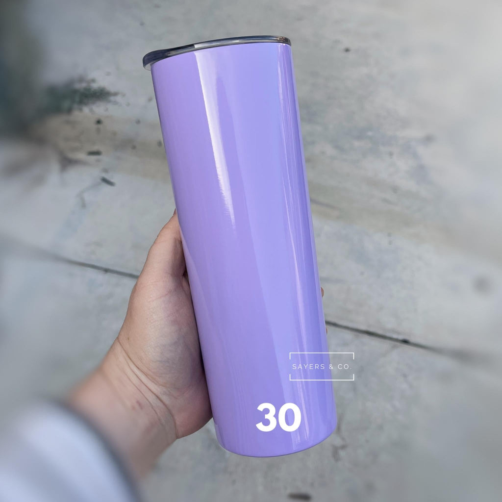 20oz Skinny Blank Solid Real Colors Tumbler