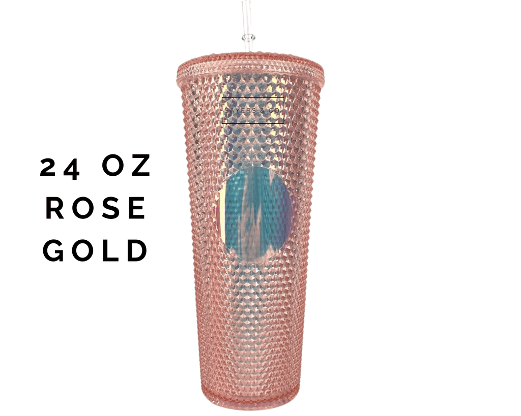 24oz Matte & Glossy Studded Double Walled Tumbler