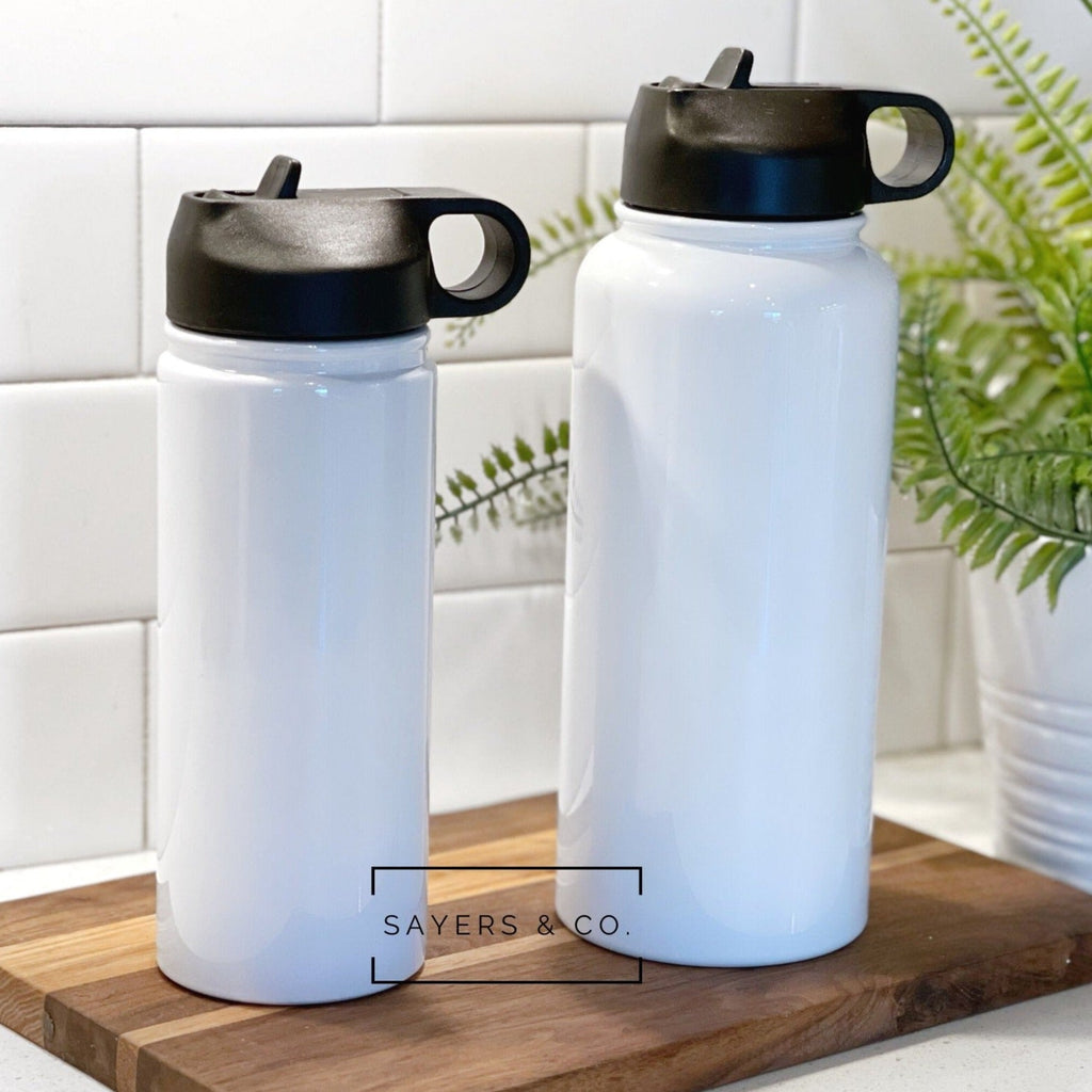 32oz or 18oz White Sublimation Sport Bottle Tumbler - Sayers & Co.