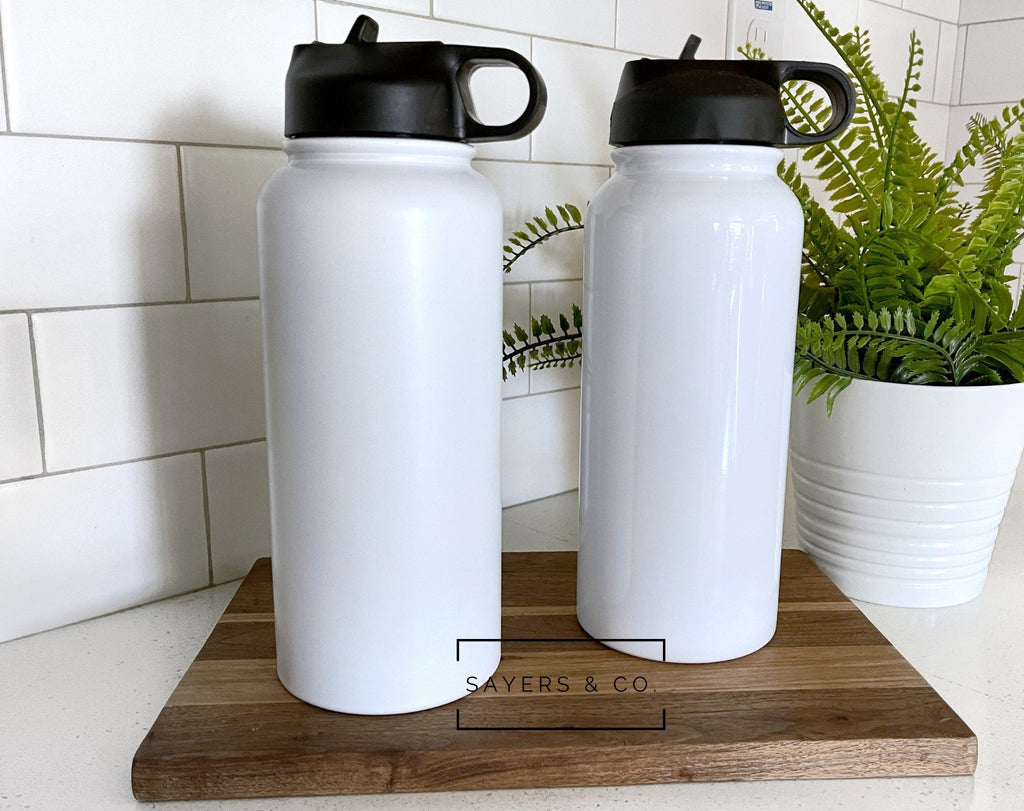 32oz or 18oz White Sublimation Sport Bottle Tumbler - Sayers & Co.