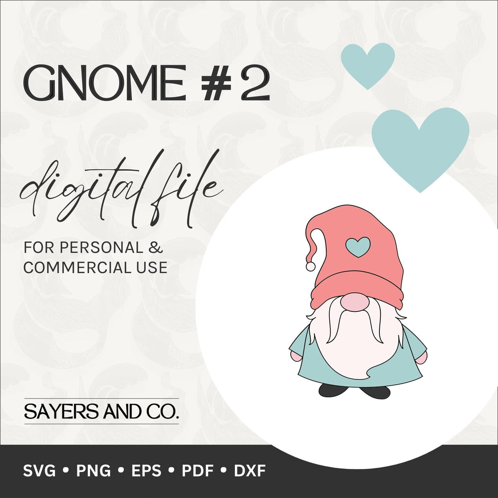Gnome #2 Digital Files (SVG / PNG / EPS / PDF / DXF)