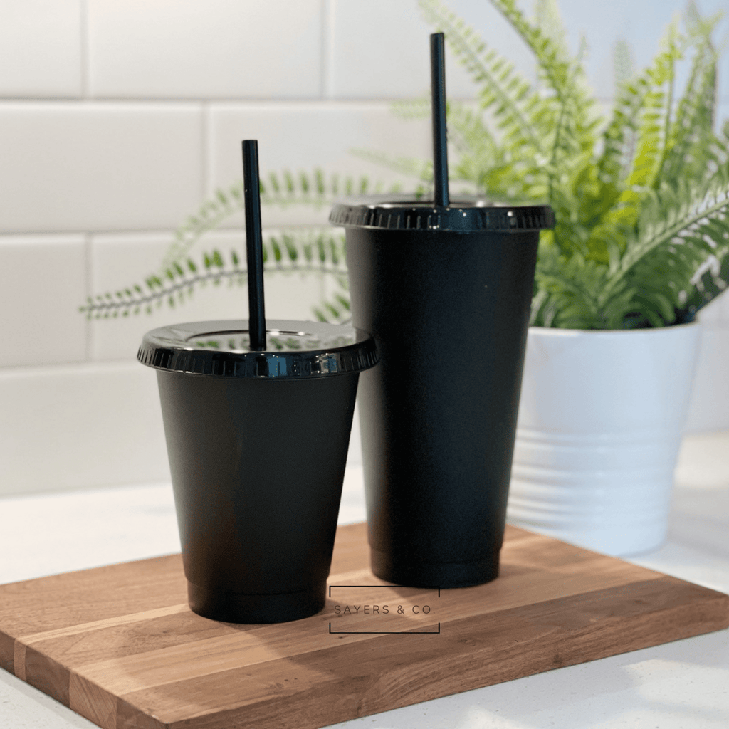Matte Black Blank Cold Cup | Sayers & Co.