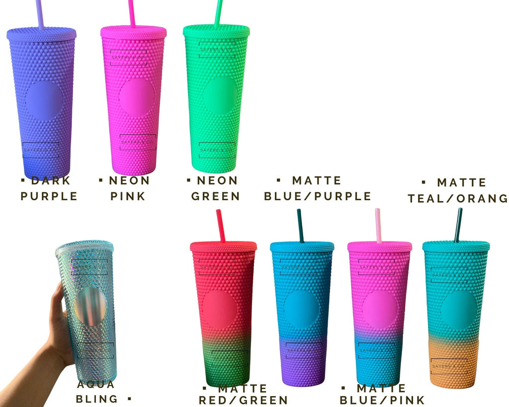 Custom Merry Mini Studded 24oz Double Walled Tumbler